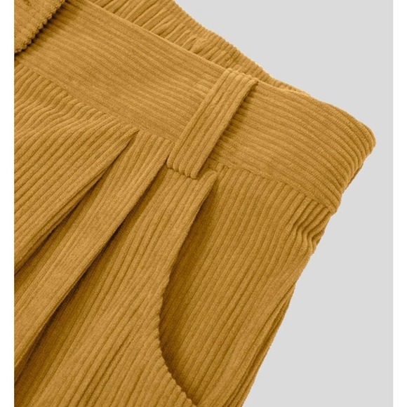 Halara Mid Rise Button Zipper Side Pocket Corduroy Casual Pants - Picture 12 of 13